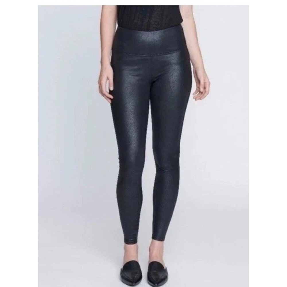 Seven7 Faux Leather Sculpting Leggings Black Size Small Ultra High Rise